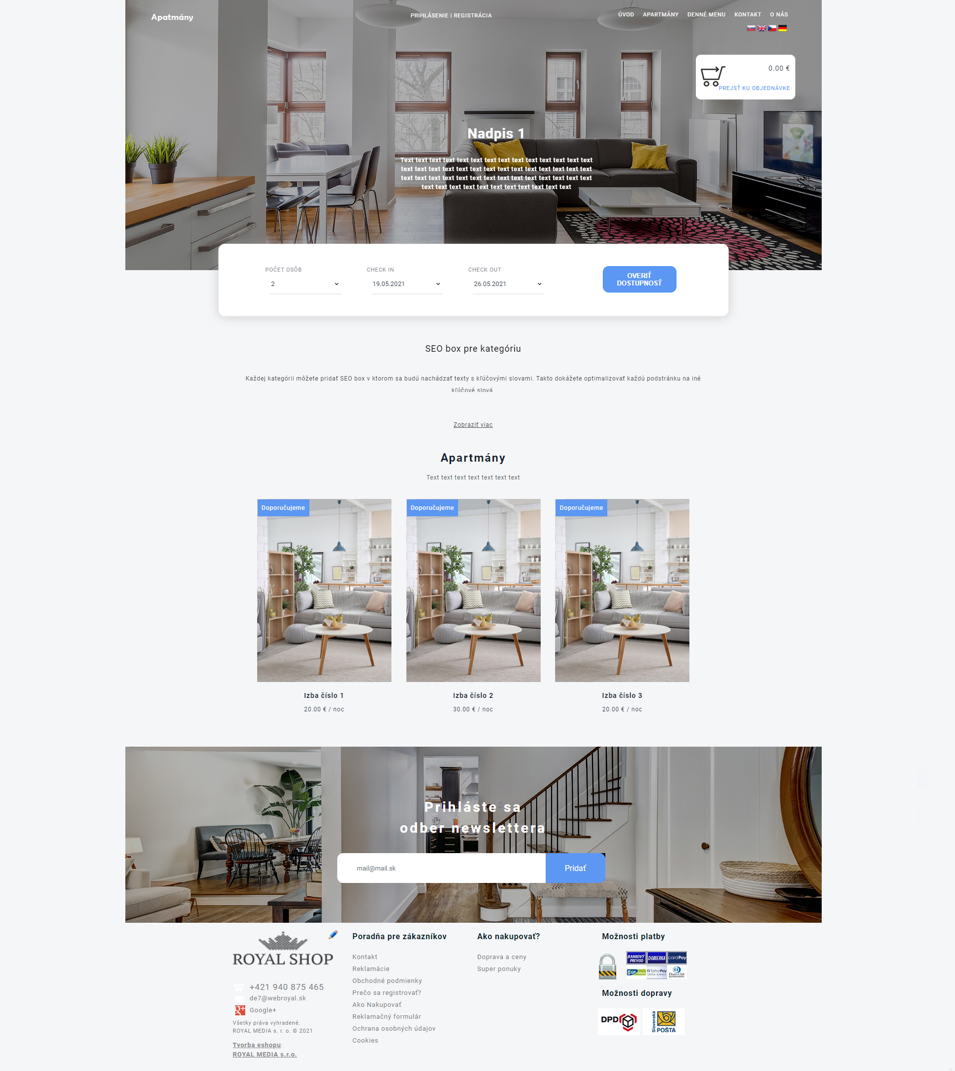 Demo ubytovacieho systemu